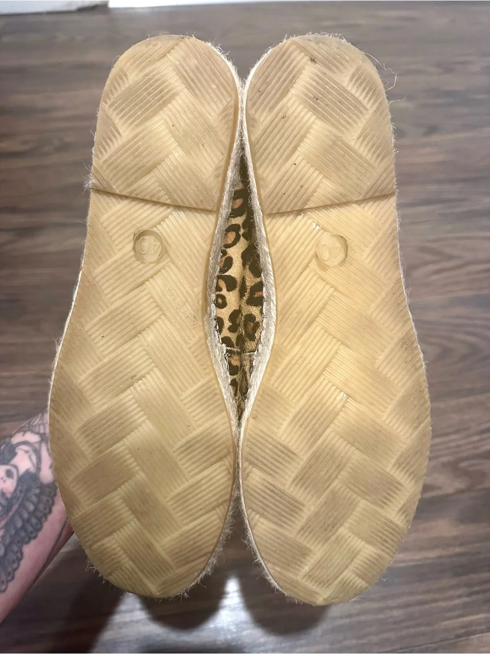 Anthropologie Leopard Print Espadrille Flats - Brown & Black Women 9 US 40 EU